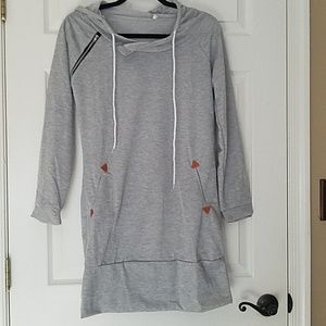 Lightweight tunic sweatshirt